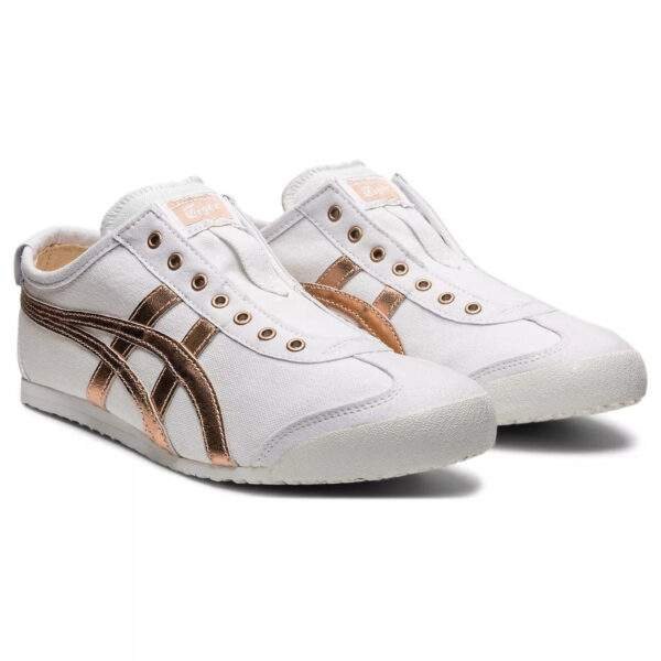 נעלי אוניטסוקה טייגר | Onitsuka Tiger MEXICO 66 SLIP-ON White/Rose Gold