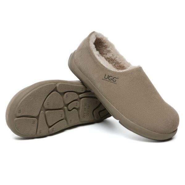 נעלי האג גברים | UGG Men's Ankle Clog UGG Slippers Khaki