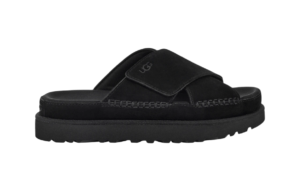 נעלי האג גברים | UGG Goldenstar Cross Slide Black