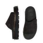 סנדלי דר מרטינס פלטפורמה | Dr. Martens Zebzag Suede Platform Slides Black