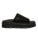 סנדלי דר מרטינס פלטפורמה | Dr. Martens Zebzag Suede Platform Slides Black