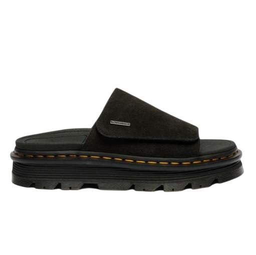 סנדלי דר מרטינס פלטפורמה | Dr. Martens Zebzag Suede Platform Slides Black