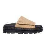 סנדלי דר מרטינס פלטפורמה | Dr. Martens Zebzag Suede Platform Slides Tan