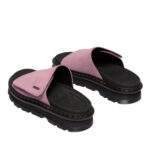 סנדלי דר מרטינס פלטפורמה | Dr. Martens Zebzag Suede Platform Slides Dusty Rose Pink