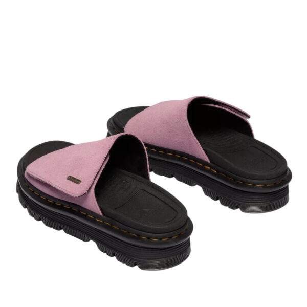 סנדלי דר מרטינס פלטפורמה | Dr. Martens Zebzag Suede Platform Slides Dusty Rose Pink