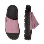 סנדלי דר מרטינס פלטפורמה | Dr. Martens Zebzag Suede Platform Slides Dusty Rose Pink