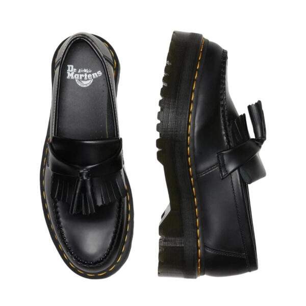ד״ר מרטנס | Dr. Martens Adrian Leather Platform Tassel Loafers Black Smooth